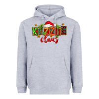 Heather Grey Christmas kizzie claus Heavyweight Hoodie - FaDigitalArtStudio
