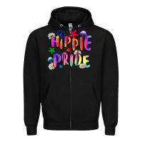 Black hippie pride Zipper Hoodie - Zillion Design Studio
