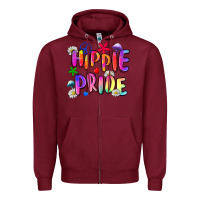 Burgundy hippie pride Zipper Hoodie - Zillion Design Studio