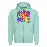 Seafoam hippie pride Zipper Hoodie - Zillion Design Studio