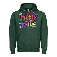 Sports Green hippie pride Zipper Hoodie - Zillion Design Studio