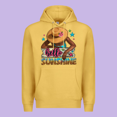 Hello Sunshine Premium Hoodie Designed By Nancycooperartshop