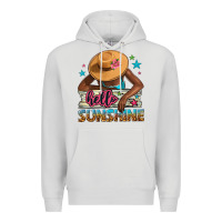 Dove Grey Hello sunshine Premium Hoodie - NancyCooperArtShop
