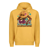 Mustard Hello sunshine Premium Hoodie - NancyCooperArtShop