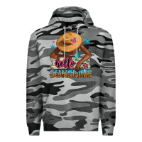 Slate Camo Hello sunshine Premium Hoodie - NancyCooperArtShop