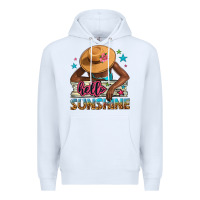 White Hello sunshine Premium Hoodie - NancyCooperArtShop