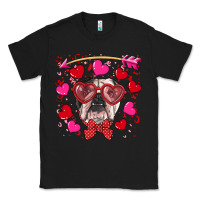 Black Valentine's day  english bulldog Classic Tee - RanaPortraitStore