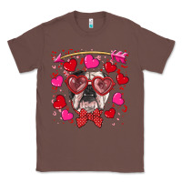 Chestnut Valentine's day  english bulldog Classic Tee - RanaPortraitStore