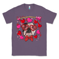 Lavender Valentine's day  english bulldog Classic Tee - RanaPortraitStore