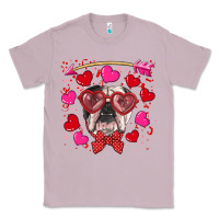Lilac Valentine's day  english bulldog Classic Tee - RanaPortraitStore