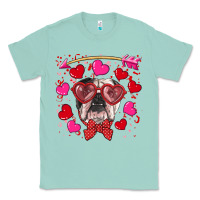Seafoam Valentine's day  english bulldog Classic Tee - RanaPortraitStore