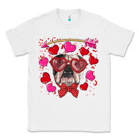 White Valentine's day  english bulldog Classic Tee - RanaPortraitStore