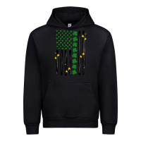 Black shamrock usa flag Urban Hoodie - MaliasSmallBusiness