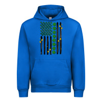 Cobalt shamrock usa flag Urban Hoodie - MaliasSmallBusiness