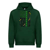 Forest Green shamrock usa flag Urban Hoodie - MaliasSmallBusiness