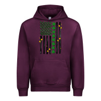 Mauve Wine shamrock usa flag Urban Hoodie - MaliasSmallBusiness