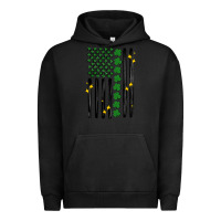 Pigment Black shamrock usa flag Urban Hoodie - MaliasSmallBusiness