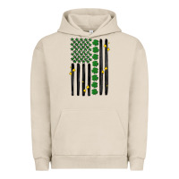 Pigment French Oak shamrock usa flag Urban Hoodie - MaliasSmallBusiness