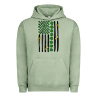 Pigment Oil Green shamrock usa flag Urban Hoodie - MaliasSmallBusiness