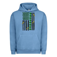 Pigment Pebble Blue shamrock usa flag Urban Hoodie - MaliasSmallBusiness