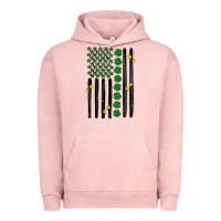 Pigment Salmon shamrock usa flag Urban Hoodie - MaliasSmallBusiness