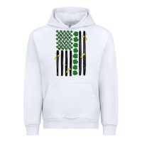 White shamrock usa flag Urban Hoodie - MaliasSmallBusiness