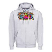 Heather Grey dad pride Zipper Hoodie - Zillion Design Studio