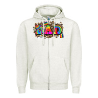 Oatmeal Heather dad pride Zipper Hoodie - Zillion Design Studio