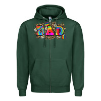 Sports Green dad pride Zipper Hoodie - Zillion Design Studio