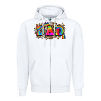 White dad pride Zipper Hoodie - Zillion Design Studio
