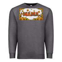 Charcoal Heather sunflowers and butterflies mama license plate Premium Sweatshirt - HRA Design Shop