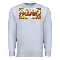 Heather Grey sunflowers and butterflies mama license plate Premium Sweatshirt - HRA Design Shop