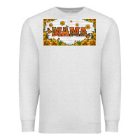 Oatmeal Heather sunflowers and butterflies mama license plate Premium Sweatshirt - HRA Design Shop