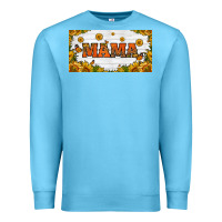 Ocean Blue sunflowers and butterflies mama license plate Premium Sweatshirt - HRA Design Shop