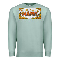 Seafoam sunflowers and butterflies mama license plate Premium Sweatshirt - HRA Design Shop