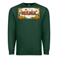 Sports Green sunflowers and butterflies mama license plate Premium Sweatshirt - HRA Design Shop