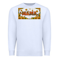 White sunflowers and butterflies mama license plate Premium Sweatshirt - HRA Design Shop