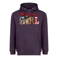 Plum All American girl with cowgirl Heavyweight Hoodie - Neo Western