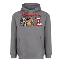 Storm All American girl with cowgirl Heavyweight Hoodie - Neo Western