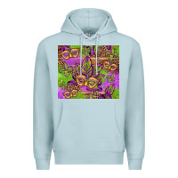 Blue Mist mardi gras carnival masks and fleur de lis Premium Hoodie - Jasminsmagicworld