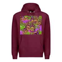 Burgundy mardi gras carnival masks and fleur de lis Premium Hoodie - Jasminsmagicworld