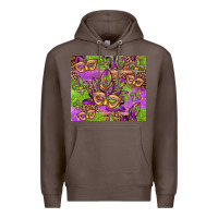 Coffee mardi gras carnival masks and fleur de lis Premium Hoodie - Jasminsmagicworld