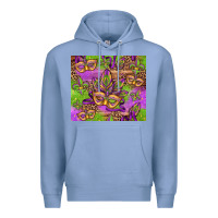 Colony Blue mardi gras carnival masks and fleur de lis Premium Hoodie - Jasminsmagicworld