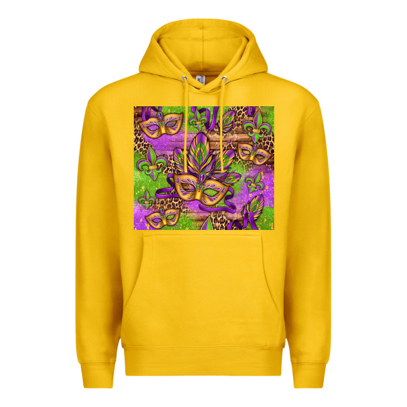 Mardi Gras Carnival Masks And Fleur De Lis Premium Hoodie by Jasminsmagicworld | Teevron