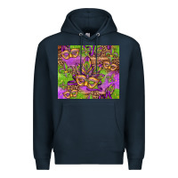 Navy mardi gras carnival masks and fleur de lis Premium Hoodie - Jasminsmagicworld