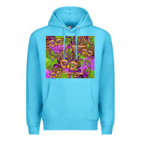 Ocean Blue mardi gras carnival masks and fleur de lis Premium Hoodie - Jasminsmagicworld