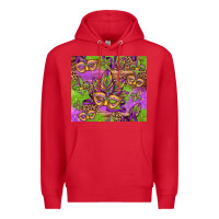 Red mardi gras carnival masks and fleur de lis Premium Hoodie - Jasminsmagicworld