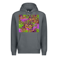Rock mardi gras carnival masks and fleur de lis Premium Hoodie - Jasminsmagicworld