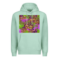 Seafoam mardi gras carnival masks and fleur de lis Premium Hoodie - Jasminsmagicworld
