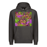 Smoke mardi gras carnival masks and fleur de lis Premium Hoodie - Jasminsmagicworld